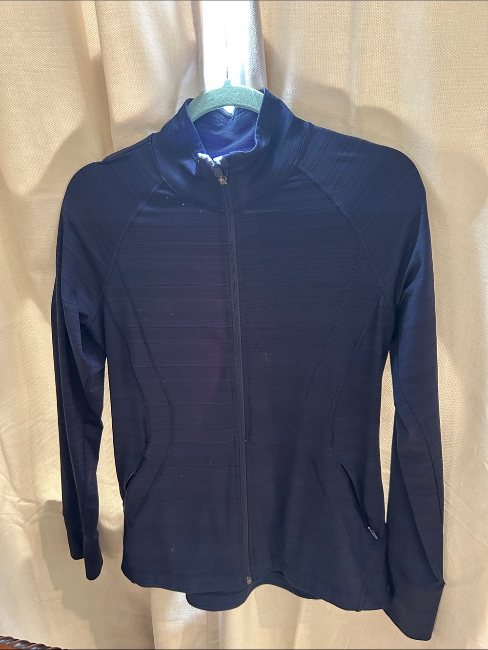 Athleta Navy Blue Full-Zip Jacket